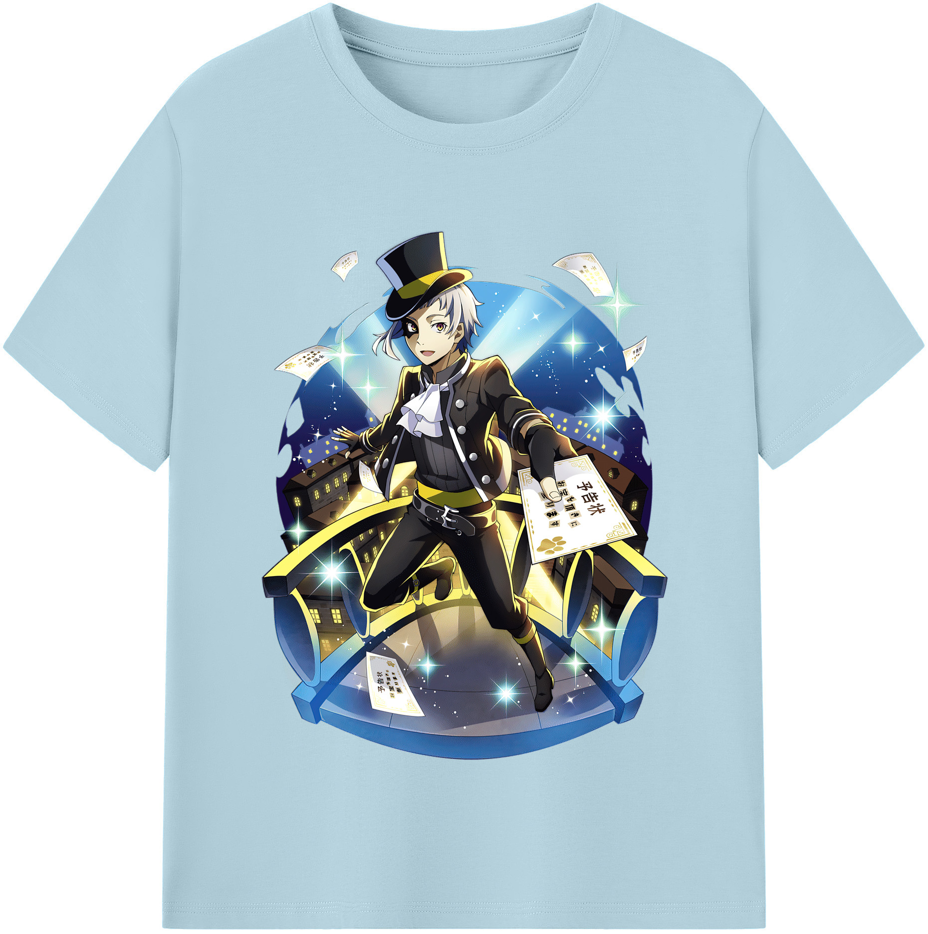 （画像用） 文豪ストレイドッグス Bungo Stray Dogs 綿100％半袖Tシャツ（フロントプリント）